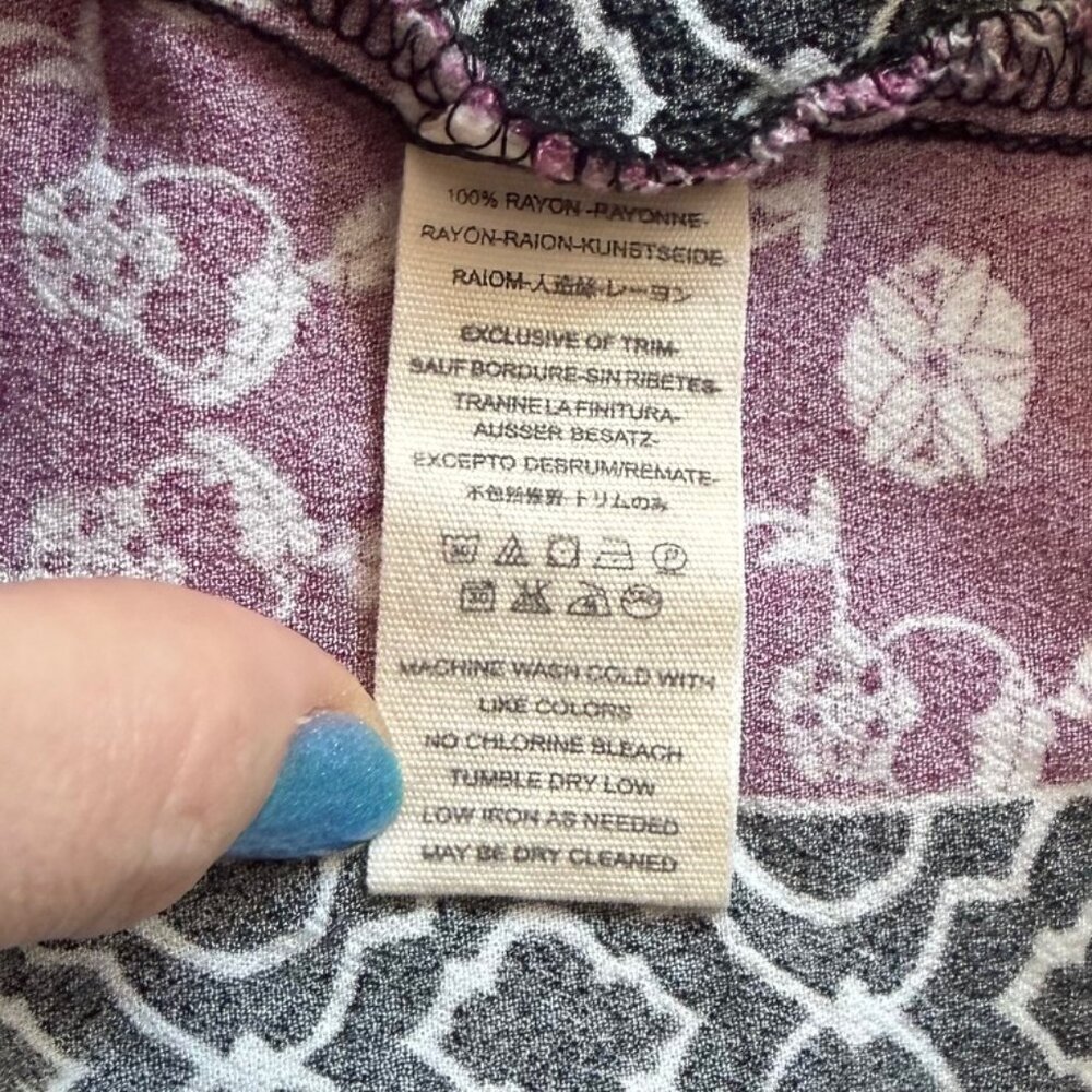 Free People Dream Darlin' mixed floral print hi-low swing tank top L - Picture 5 of 5